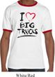 Mens Funny Shirt I Love Big Trucks Ringer Tee T-Shirt