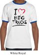 Mens Funny Shirt I Love Big Trucks Ringer Tee T-Shirt