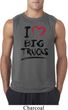 Mens Funny Shirt I Love Big Trucks Sleeveless Tee T-Shirt