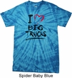 Mens Funny Shirt I Love Big Trucks Spider Tie Dye Tee T-shirt