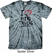 Mens Funny Shirt I Love Big Trucks Spider Tie Dye Tee T-shirt