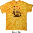 Mens Funny Shirt I Love Big Trucks Spider Tie Dye Tee T-shirt