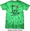 Mens Funny Shirt I Love Big Trucks Spider Tie Dye Tee T-shirt
