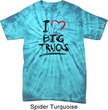 Mens Funny Shirt I Love Big Trucks Spider Tie Dye Tee T-shirt