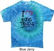Mens Funny Shirt I Love Big Trucks Tie Dye Tee T-shirt