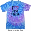 Mens Funny Shirt I Love Big Trucks Tie Dye Tee T-shirt