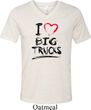 Mens Funny Shirt I Love Big Trucks Tri Blend V-neck Tee T-Shirt