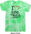 Mens Funny Shirt I Love Big Trucks Twist Tie Dye Tee T-shirt