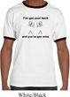 Mens Funny Shirt I've Got Your Back Ringer Tee T-Shirt