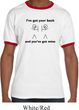 Mens Funny Shirt I've Got Your Back Ringer Tee T-Shirt