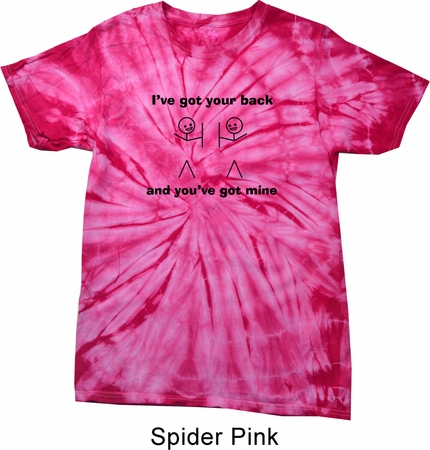 Mens Funny Shirt I've Got Your Back Spider Tie Dye Tee T-shirt