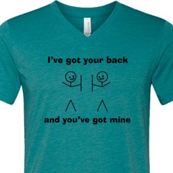 Mens Funny Shirt I've Got Your Back Tri Blend V-neck Tee T-Shirt Mens Funny Shirt I've Got Your Back Tri Blend V-neck Tee T-Shirt