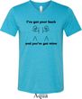 Mens Funny Shirt I've Got Your Back Tri Blend V-neck Tee T-Shirt