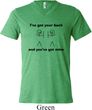 Mens Funny Shirt I've Got Your Back Tri Blend V-neck Tee T-Shirt