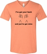 Mens Funny Shirt I've Got Your Back Tri Blend V-neck Tee T-Shirt