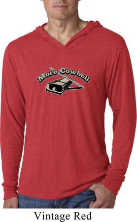 Mens Funny Shirt More Cowbell Lightweight Hoodie Tee T-Shirt