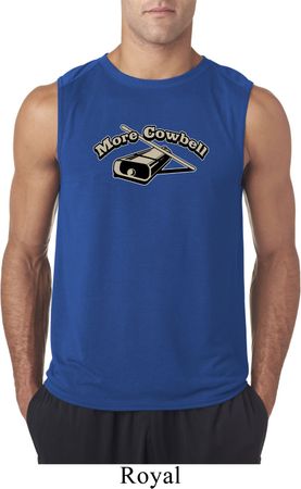 Mens Funny Shirt More Cowbell Sleeveless Tee T-Shirt