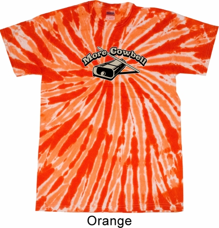 Mens Funny Shirt More Cowbell Twist Tie Dye Tee T-shirt