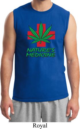 Mens Funny Shirt Natures Medicine Muscle Tee T-Shirt