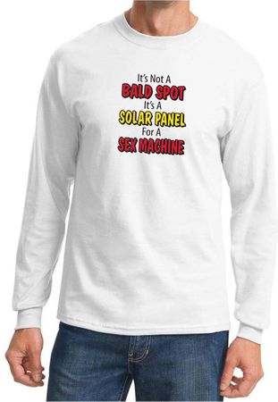 Mens Funny Shirt Not a Bald Spot Long Sleeve Tee T-Shirt