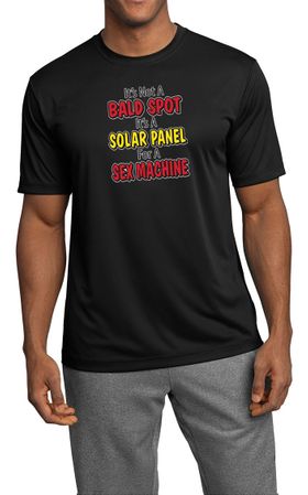 Mens Funny Shirt Not a Bald Spot Moisture Wicking Tee T-Shirt