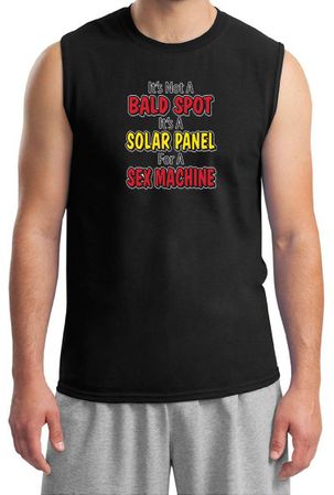 Mens Funny Shirt Not a Bald Spot Muscle Tee T-Shirt