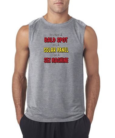 Mens Funny Shirt Not a Bald Spot Sleeveless Tee T-Shirt
