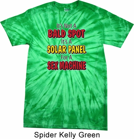 Mens Funny Shirt Not a Bald Spot Spider Tie Dye Tee T-shirt