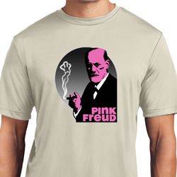 Mens Funny Shirt Pink Freud Moisture Wicking Tee T-Shirt