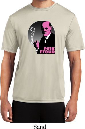 Mens Funny Shirt Pink Freud Moisture Wicking Tee T-Shirt