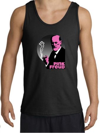 Mens Funny Tanktop Pink Freud Tank Top
