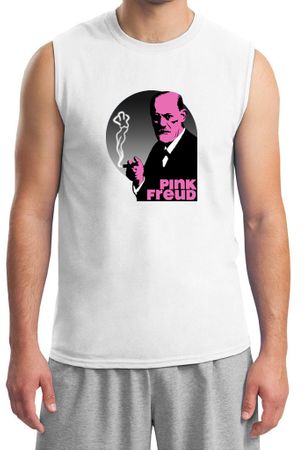 Mens Funny Shirt Pink Freud Muscle Tee T-Shirt