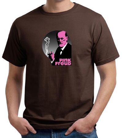 Mens Funny Shirt Pink Freud Organic Tee T-Shirt
