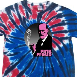 Mens Funny Shirt Pink Freud Patriotic Tie Dye Tee T-shirt