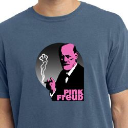 Mens Funny Shirt Pink Freud Pigment Dyed Tee T-Shirt