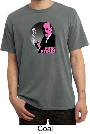 Mens Funny Shirt Pink Freud Pigment Dyed Tee T-Shirt