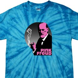 Mens Funny Shirt Pink Freud Spider Tie Dye Tee T-shirt