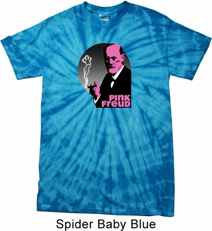 Mens Funny Shirt Pink Freud Spider Tie Dye Tee T-shirt