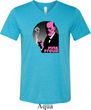 Mens Funny Shirt Pink Freud Tri Blend V-neck Tee T-Shirt