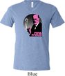 Mens Funny Shirt Pink Freud Tri Blend V-neck Tee T-Shirt