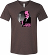 Mens Funny Shirt Pink Freud Tri Blend V-neck Tee T-Shirt