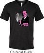 Mens Funny Shirt Pink Freud Tri Blend V-neck Tee T-Shirt
