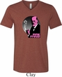 Mens Funny Shirt Pink Freud Tri Blend V-neck Tee T-Shirt