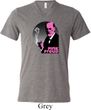 Mens Funny Shirt Pink Freud Tri Blend V-neck Tee T-Shirt