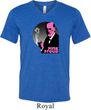 Mens Funny Shirt Pink Freud Tri Blend V-neck Tee T-Shirt