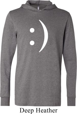 Mens Funny Shirt Smiley Chat Face Lightweight Hoodie Tee