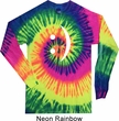 Mens Funny Shirt Smiley Chat Face Long Sleeve Tie Dye Tee T-shirt