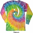 Mens Funny Shirt Smiley Chat Face Long Sleeve Tie Dye Tee T-shirt