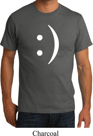 Mens Funny Shirt Smiley Chat Face Organic Tee T-Shirt