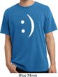 Mens Funny Shirt Smiley Chat Face Pigment Dyed Tee T-Shirt